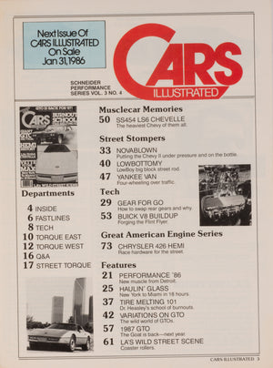 Cars Illustrated Volume3 Number 4 Content Page