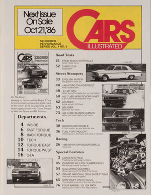 Cars Illustrated Volume 4 Number 5 Content Page